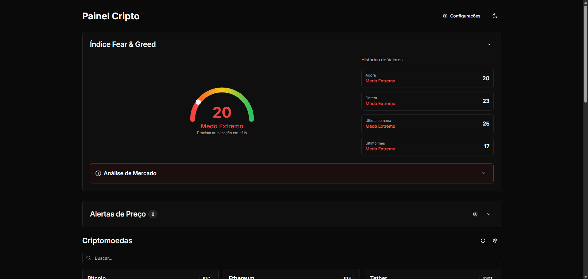 Plataforma de Analytics Cripto em Tempo Real