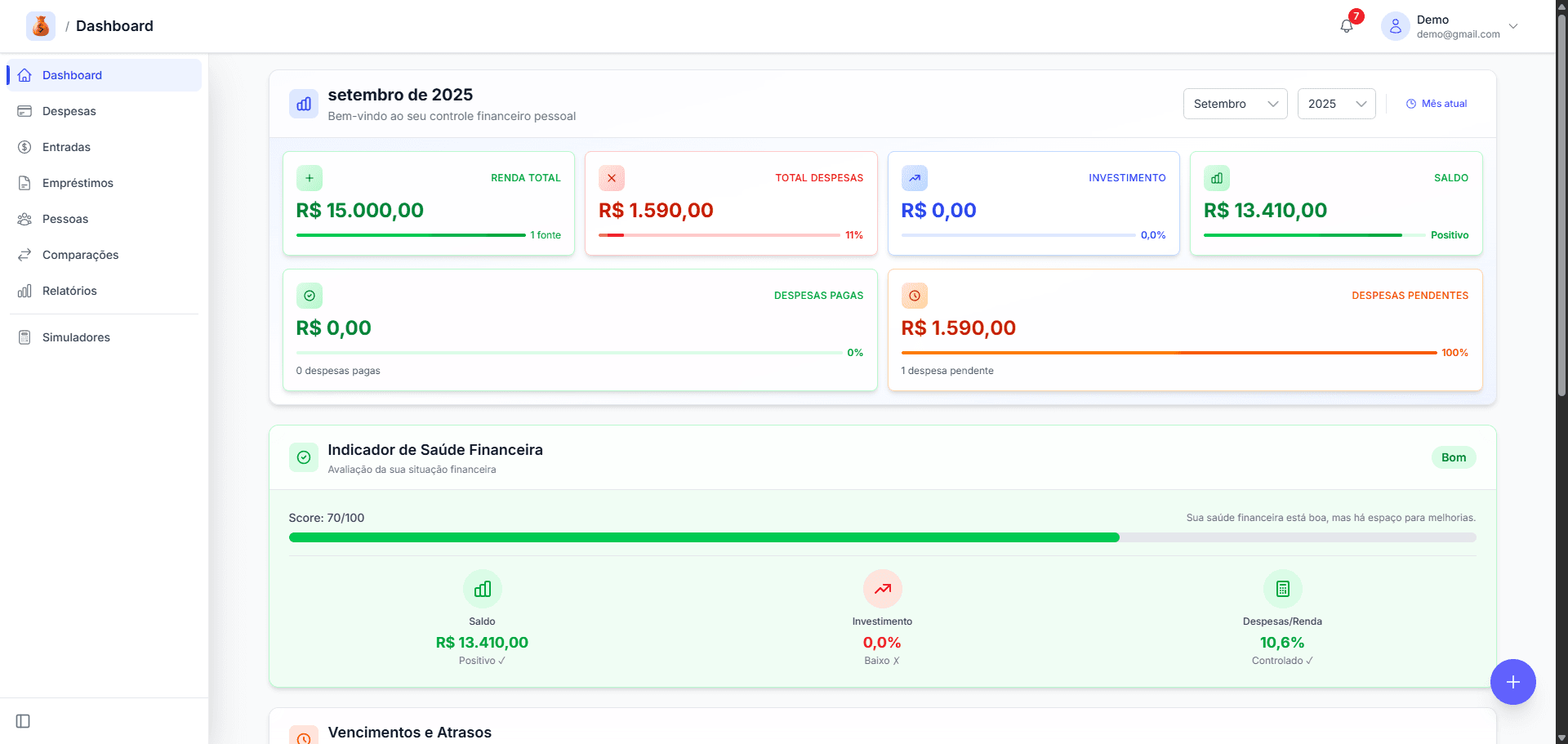 Sistema Financeiro Pessoal e Familiar